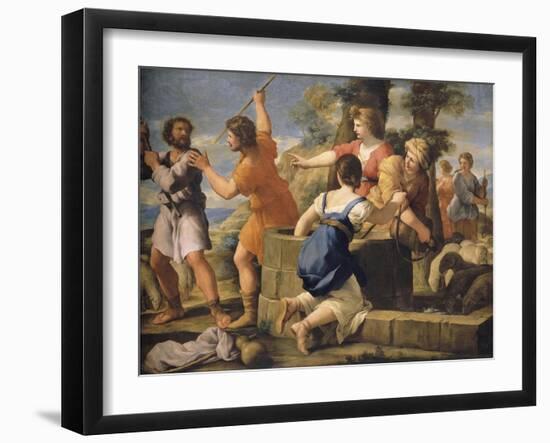 Moïse et les filles de Jethro-Giovanni Francesco Romanelli-Framed Giclee Print