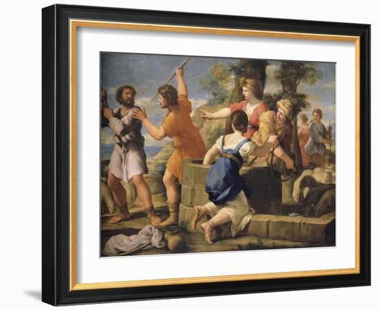 Moïse et les filles de Jethro-Giovanni Francesco Romanelli-Framed Giclee Print