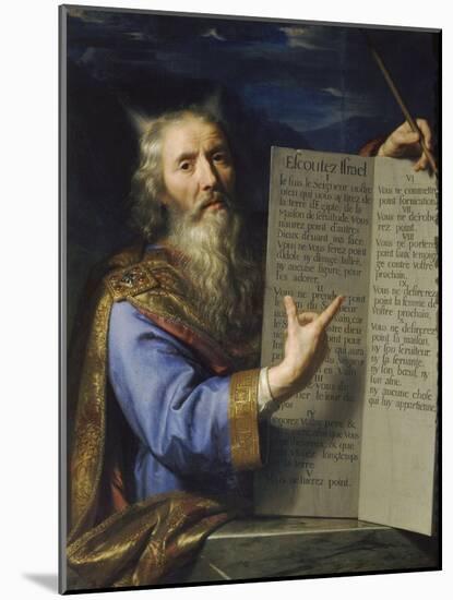 Moïse présentant les Tables de la Loi-Philippe De Champaigne-Mounted Giclee Print