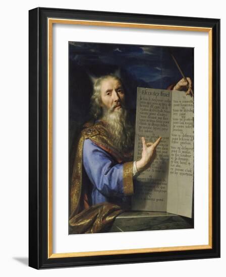 Moïse présentant les Tables de la Loi-Philippe De Champaigne-Framed Giclee Print