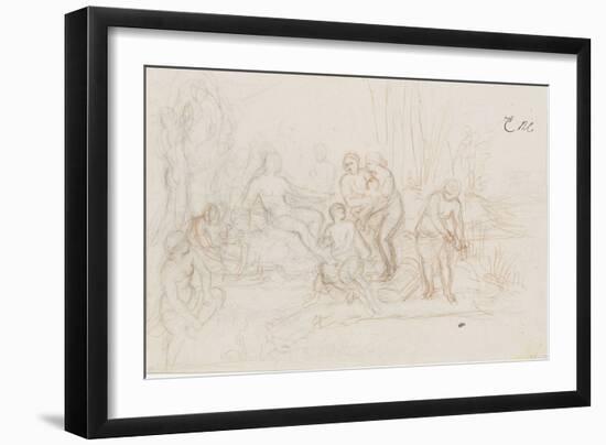 Moïse sauvé des eaux-Charles Le Brun-Framed Giclee Print