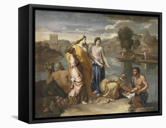 Moïse sauvé des eaux-Nicolas Poussin-Framed Premier Image Canvas