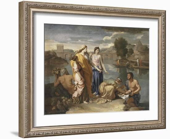 Moïse sauvé des eaux-Nicolas Poussin-Framed Giclee Print