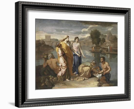 Moïse sauvé des eaux-Nicolas Poussin-Framed Giclee Print