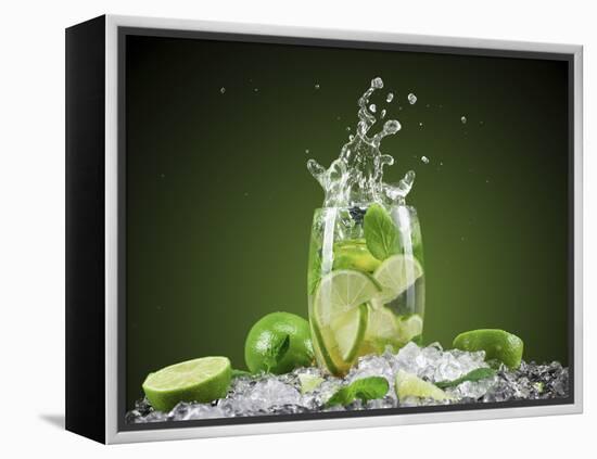 Mojito Cocktail With Splash And Ice-Jag_cz-Framed Premier Image Canvas