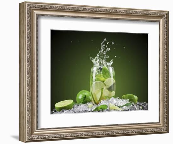 Mojito Cocktail With Splash And Ice-Jag_cz-Framed Photographic Print