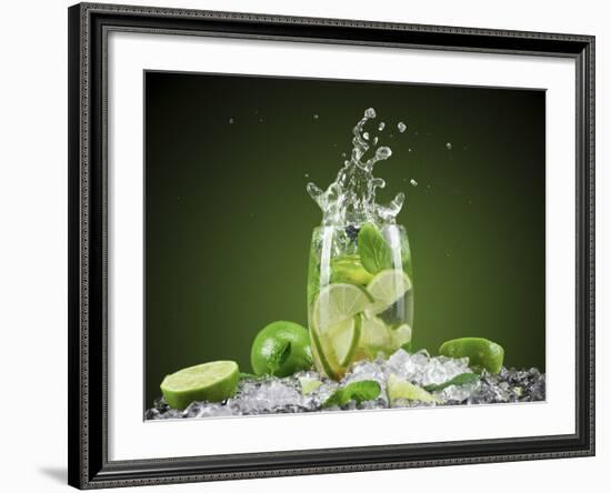 Mojito Cocktail With Splash And Ice-Jag_cz-Framed Photographic Print