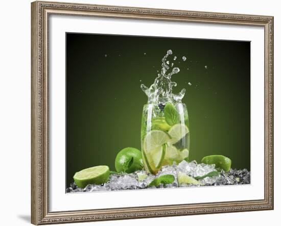 Mojito Cocktail With Splash And Ice-Jag_cz-Framed Photographic Print