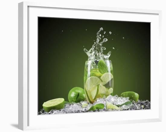 Mojito Cocktail With Splash And Ice-Jag_cz-Framed Photographic Print