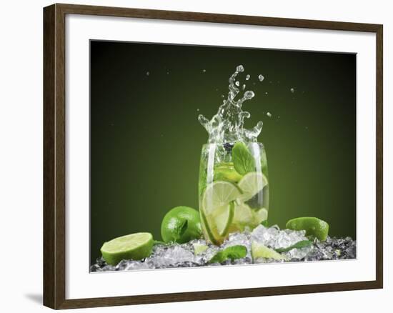 Mojito Cocktail With Splash And Ice-Jag_cz-Framed Photographic Print