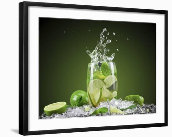 Mojito Cocktail With Splash And Ice-Jag_cz-Framed Photographic Print