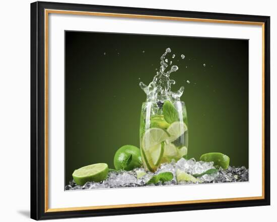 Mojito Cocktail With Splash And Ice-Jag_cz-Framed Photographic Print