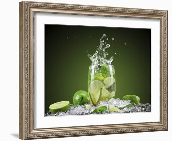 Mojito Cocktail With Splash And Ice-Jag_cz-Framed Photographic Print