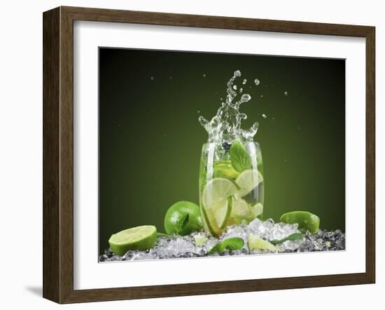 Mojito Cocktail With Splash And Ice-Jag_cz-Framed Photographic Print