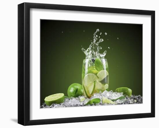 Mojito Cocktail With Splash And Ice-Jag_cz-Framed Photographic Print