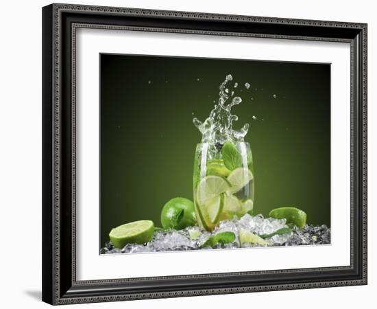 Mojito Cocktail With Splash And Ice-Jag_cz-Framed Photographic Print