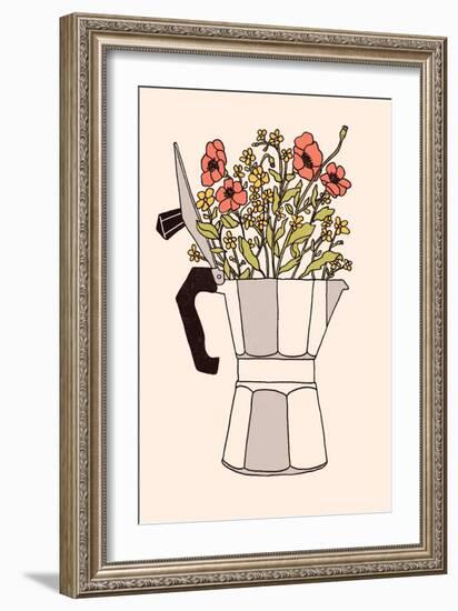 Moka Flowers, 2019 (Digital)-Florent Bodart-Framed Giclee Print