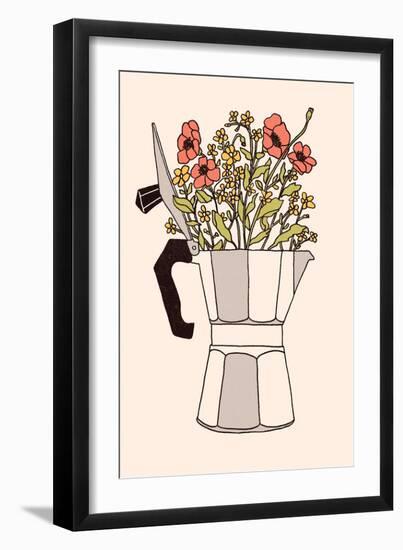 Moka Flowers, 2019 (Digital)-Florent Bodart-Framed Giclee Print