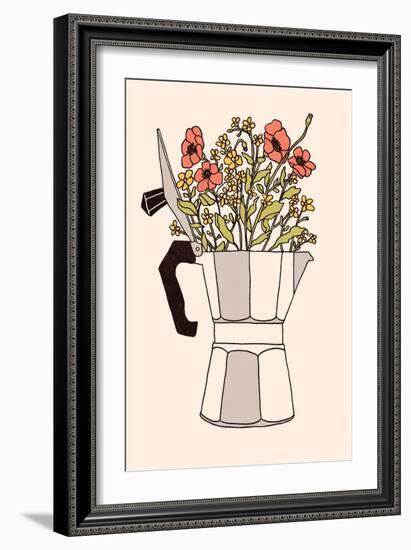 Moka Flowers, 2019 (Digital)-Florent Bodart-Framed Giclee Print