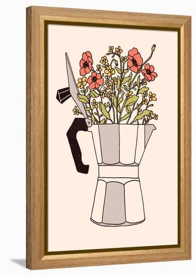 Moka Flowers, 2019 (Digital)-Florent Bodart-Framed Premier Image Canvas