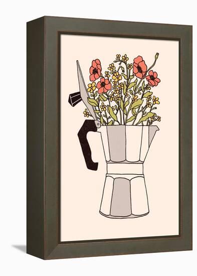 Moka Flowers, 2019 (Digital)-Florent Bodart-Framed Premier Image Canvas