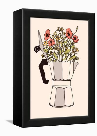 Moka Flowers, 2019 (Digital)-Florent Bodart-Framed Premier Image Canvas