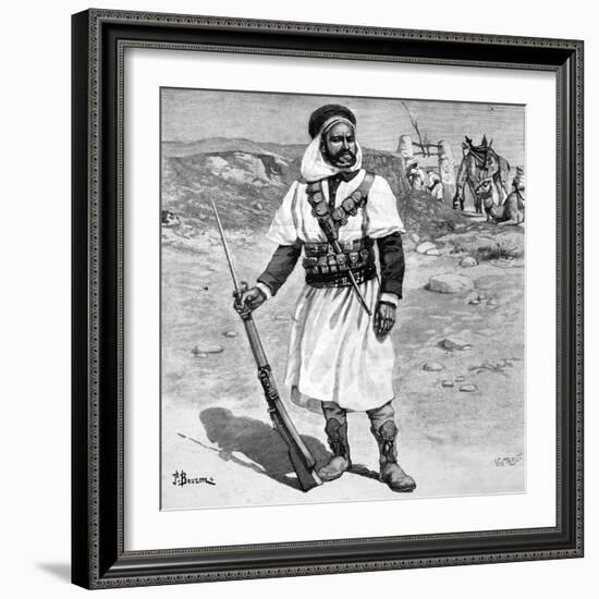 Mokhazni French Colonial Auxiliary Soldier North Africa 1904-Chris Hellier-Framed Giclee Print