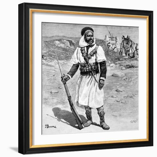 Mokhazni French Colonial Auxiliary Soldier North Africa 1904-Chris Hellier-Framed Giclee Print