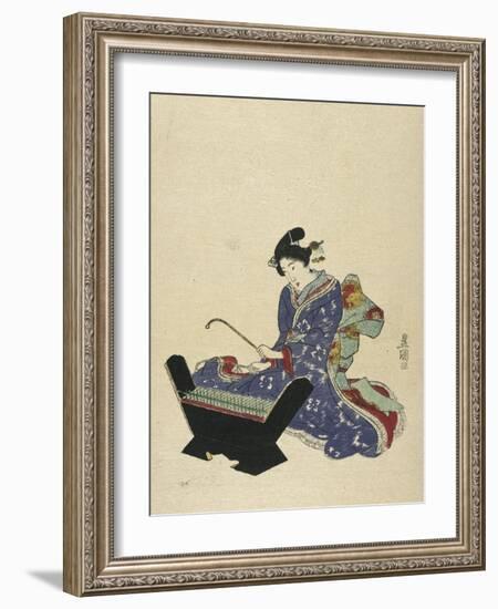 Mokkin, Wooden Xylophone-Toyokuni-Framed Giclee Print