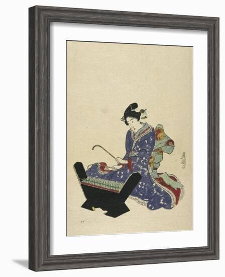 Mokkin, Wooden Xylophone-Toyokuni-Framed Giclee Print