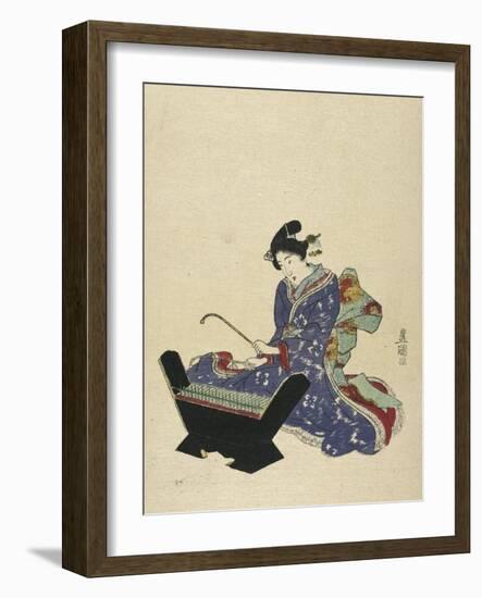 Mokkin, Wooden Xylophone-Toyokuni-Framed Giclee Print