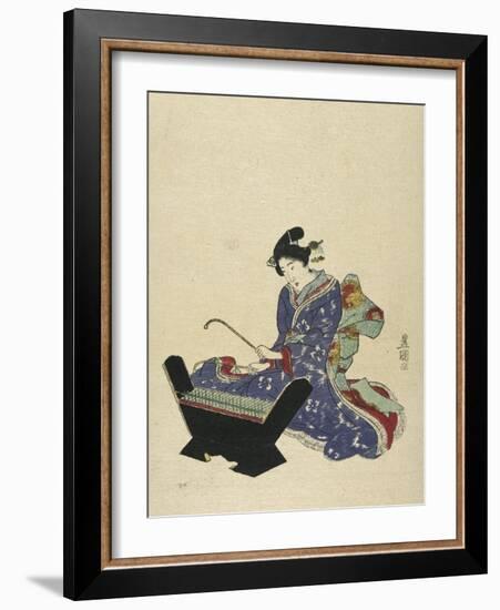 Mokkin, Wooden Xylophone-Toyokuni-Framed Giclee Print