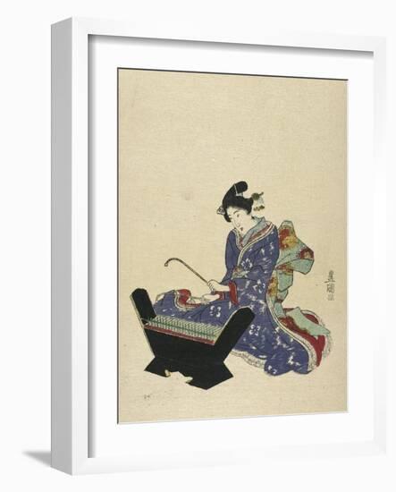 Mokkin, Wooden Xylophone-Toyokuni-Framed Giclee Print