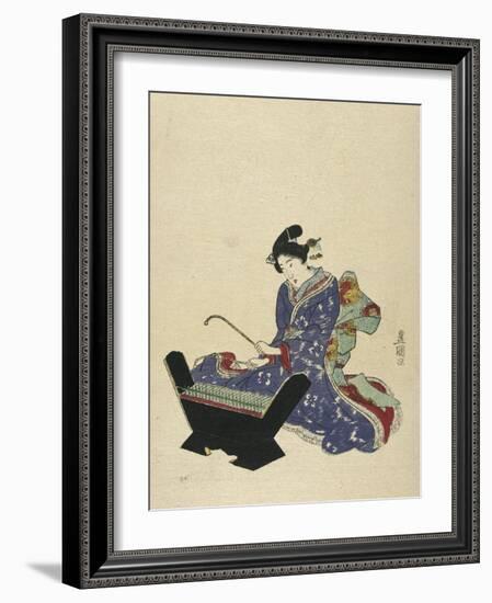 Mokkin, Wooden Xylophone-Toyokuni-Framed Giclee Print