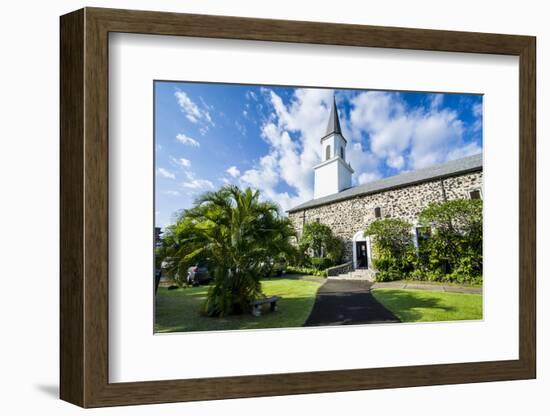 Mokuaikaua Church, Kailua-Kona, Big Island, Hawaii, United States of America, Pacific-Michael-Framed Photographic Print