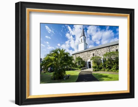 Mokuaikaua Church, Kailua-Kona, Big Island, Hawaii, United States of America, Pacific-Michael-Framed Photographic Print