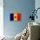Moldova Flag Design with Wood Patterning - Flags of the World Series-Philippe Hugonnard-Framed Stretched Canvas displayed on a wall