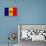 Moldova Flag Design with Wood Patterning - Flags of the World Series-Philippe Hugonnard-Framed Stretched Canvas displayed on a wall