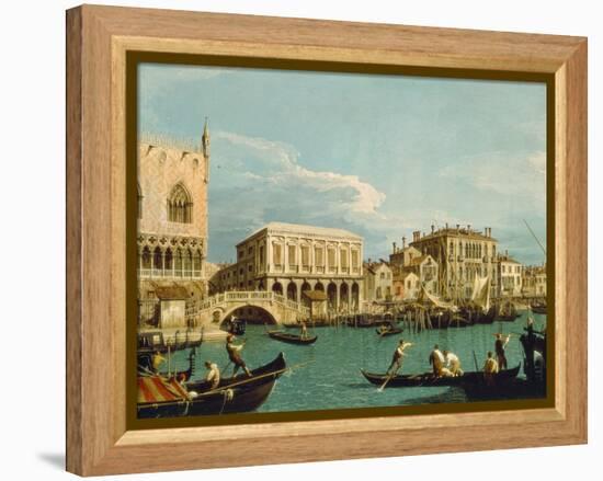 Mole Und Riva Degli Schiavoni as Seen from Bacino Di S.Marco-Canaletto-Framed Premier Image Canvas