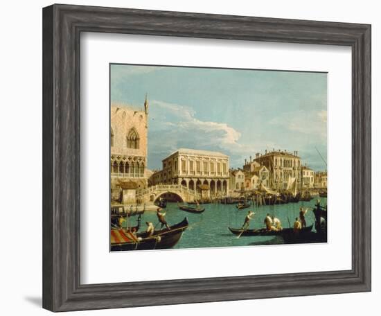 Mole Und Riva Degli Schiavoni as Seen from Bacino Di S.Marco-Canaletto-Framed Giclee Print