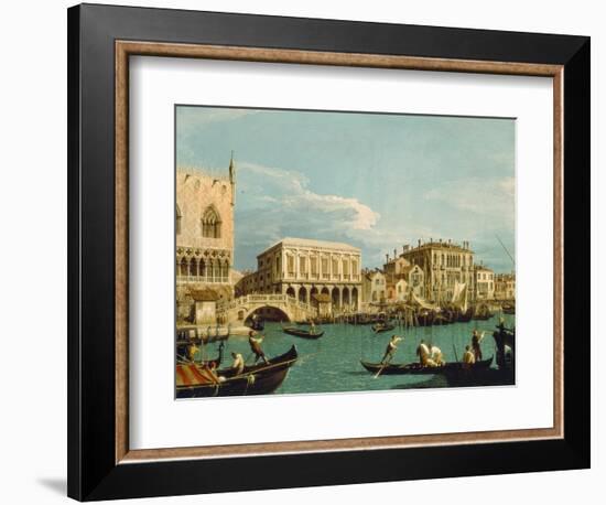 Mole Und Riva Degli Schiavoni as Seen from Bacino Di S.Marco-Canaletto-Framed Giclee Print