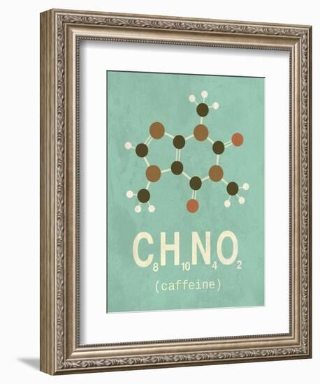 Molecule Caffeine-TypeLike-Framed Art Print