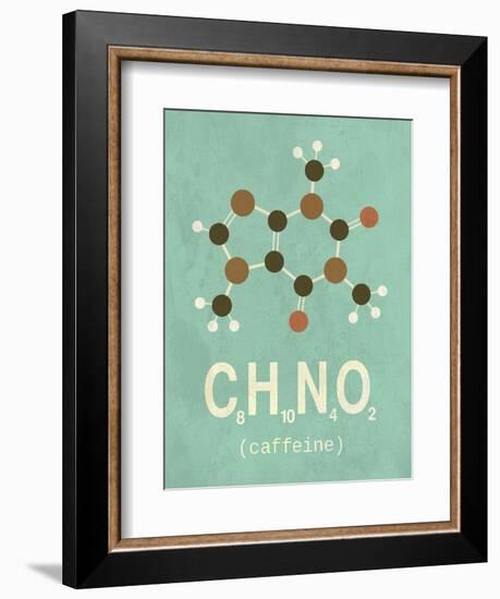 Molecule Caffeine-TypeLike-Framed Art Print