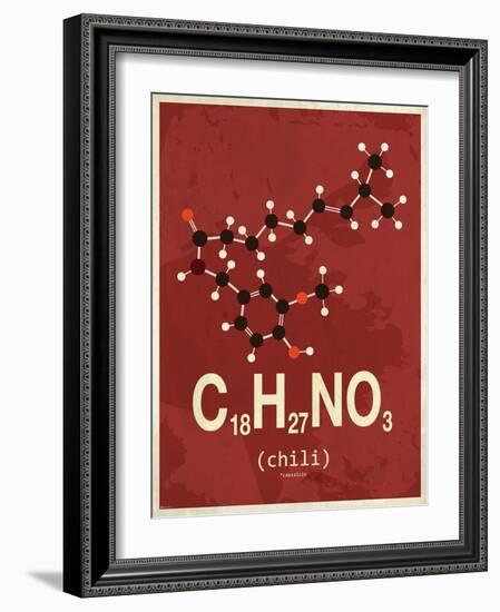 Molecule Chili-null-Framed Art Print