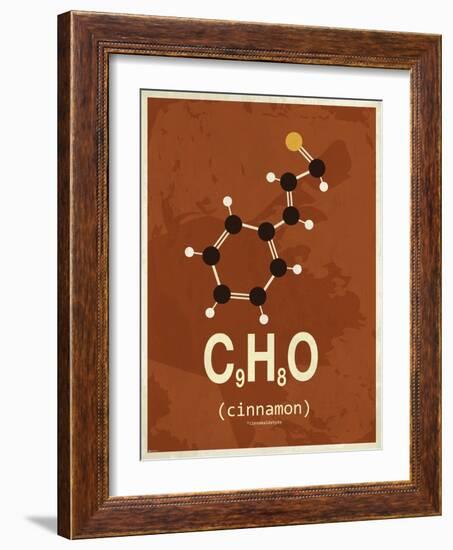 Molecule Cinnamon-null-Framed Art Print