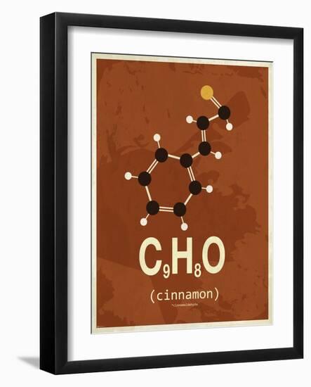 Molecule Cinnamon-null-Framed Art Print