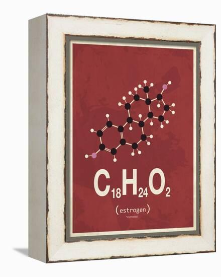 Molecule Estrogene-null-Framed Stretched Canvas