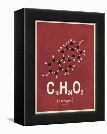 Molecule Estrogene-null-Framed Stretched Canvas