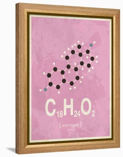 Molecule Estrogene-null-Framed Stretched Canvas