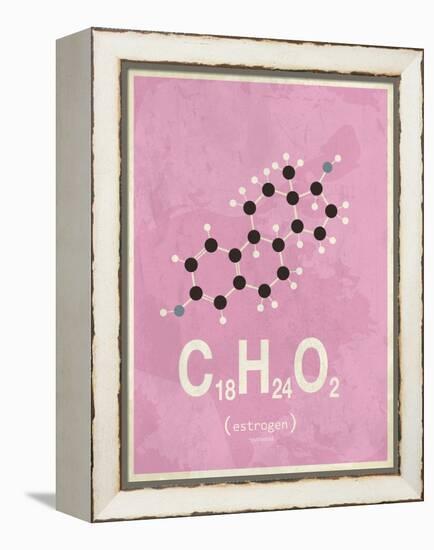 Molecule Estrogene-null-Framed Stretched Canvas